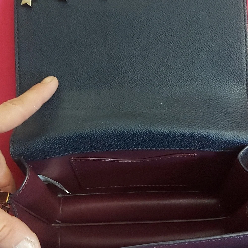 Charles and Keith deep blue star Gold Chain Crossbody Shoulder Jag